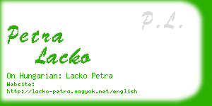 petra lacko business card